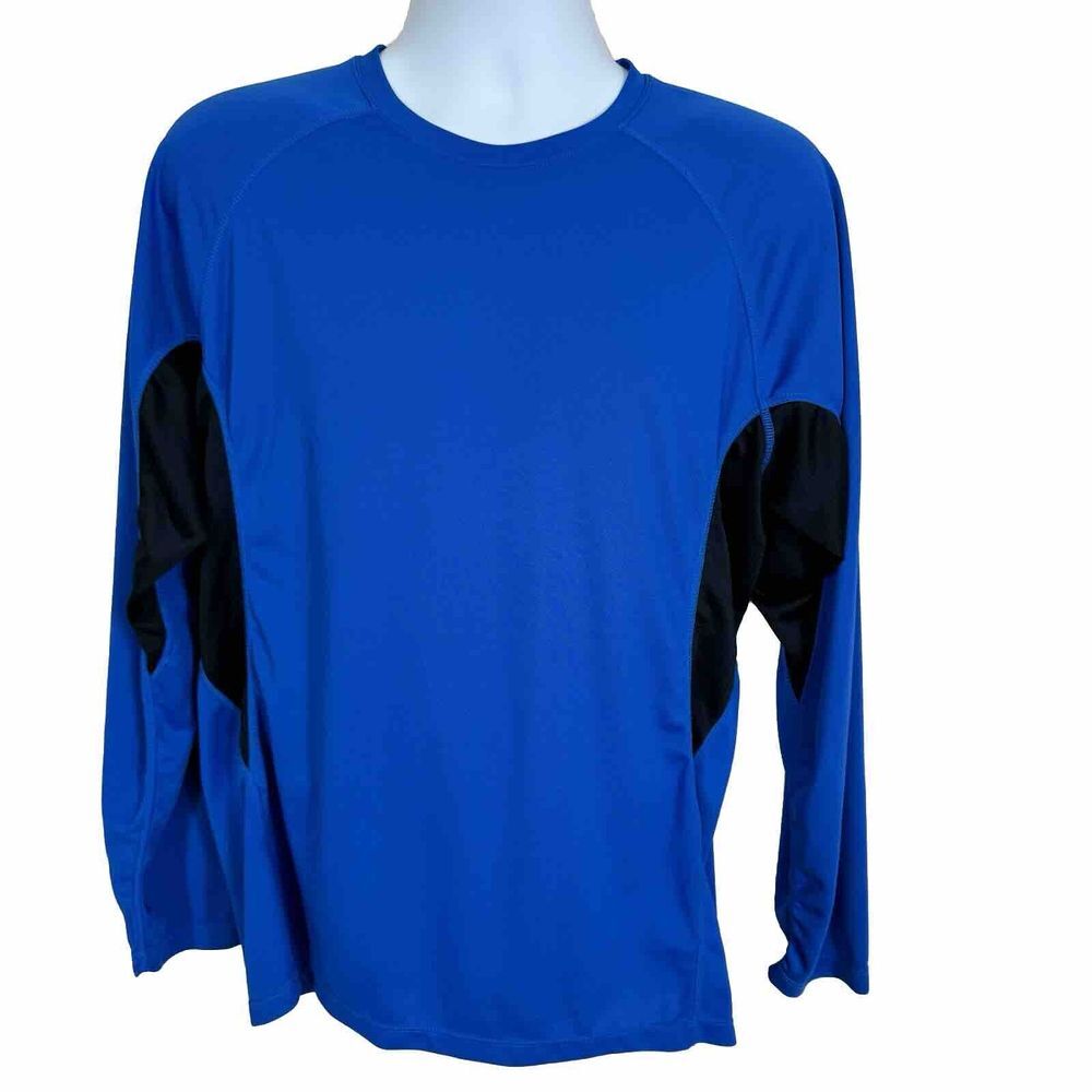 Ripped Performance Wear Men's Shirt Blue‎ Medium Polyester Long Sleeve Pullover